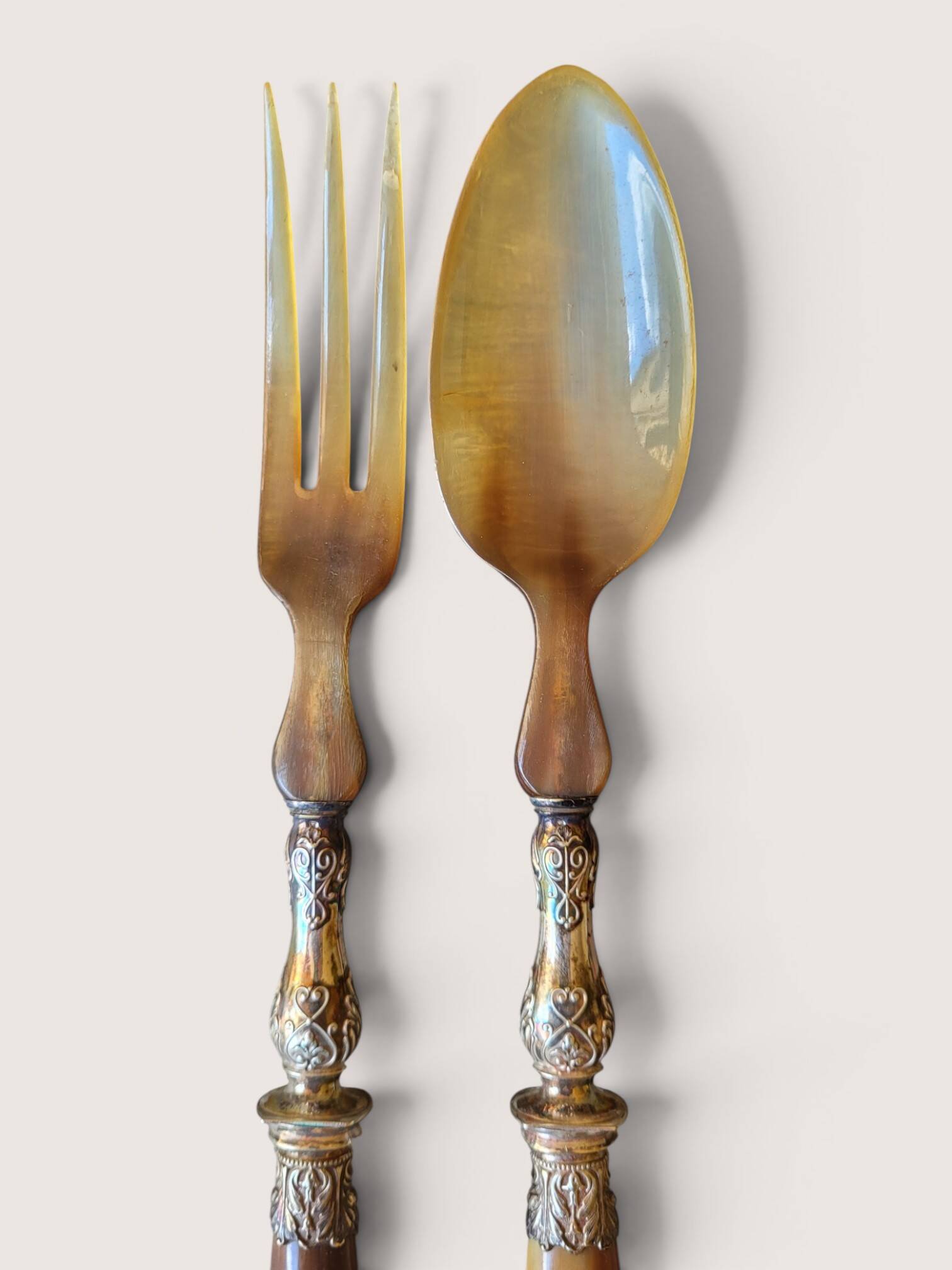 Silver-plated salad servers