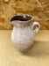 Antique white & pink ceramic pitcher 60s vintage
