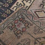 Pink & Navy Blue Persian Rug, 123x234Cm