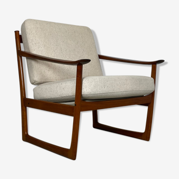 Danish FD 130 teak armchair by Peter Hvidt & Orla Mølgaard-Nielsen for France & Søn, 1960