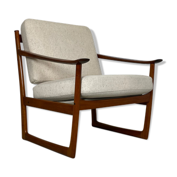 Danish FD 130 teak armchair by Peter Hvidt & Orla Mølgaard-Nielsen for France & Søn, 1960