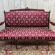Banquette de style Louis XVI tissu bordeaux