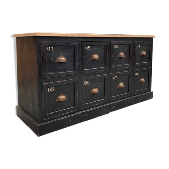 Old furniture of trade 8 drawers