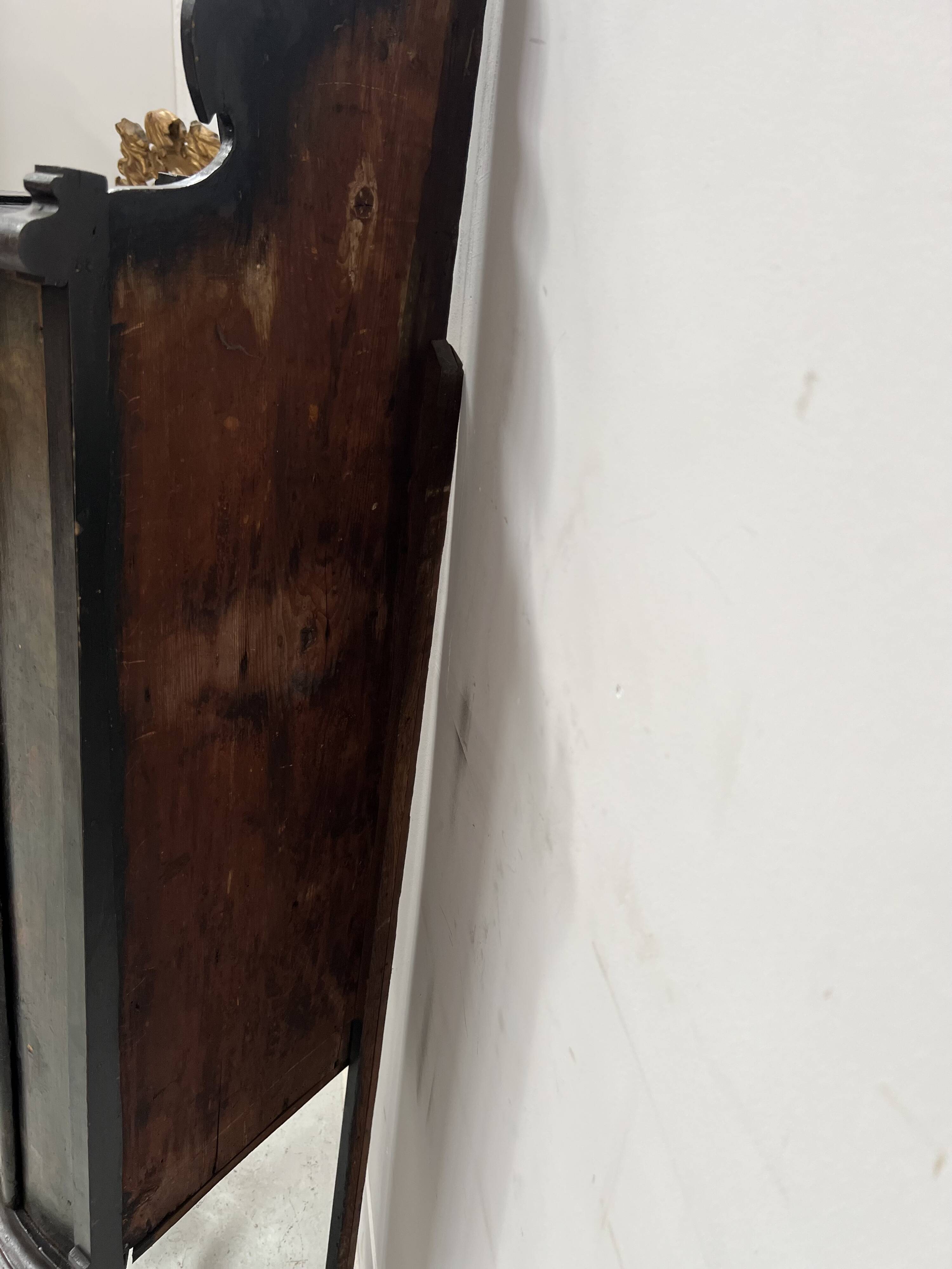 Half-moon corner cabinet decorated with a biblical scene, 19th century