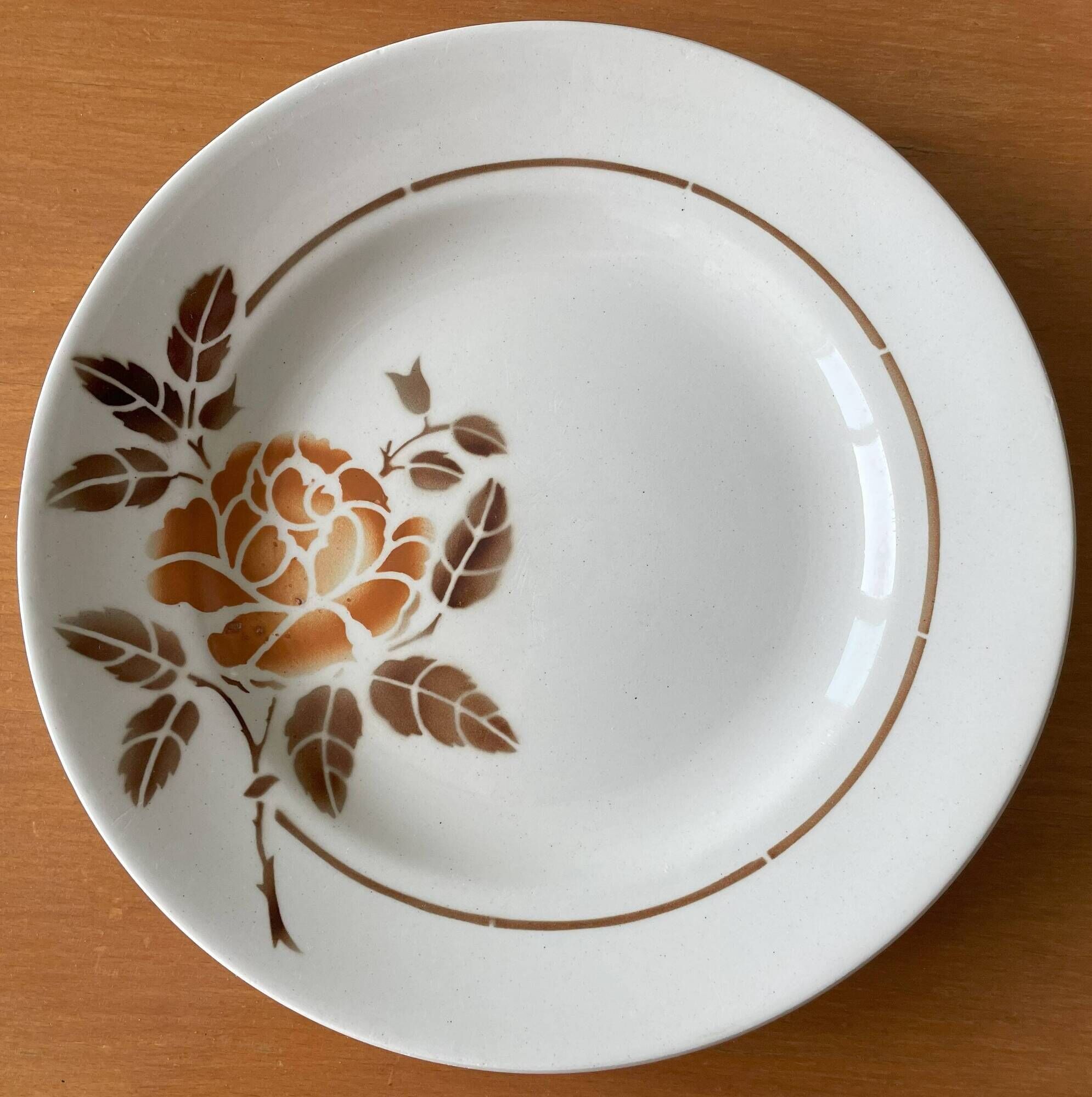 6 old earthenware plates from Saint-Amand (North)