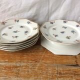 Set of 7 vintage porcelain dessert plates
