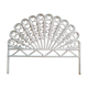 Tête de lit peacock en rotin blanc