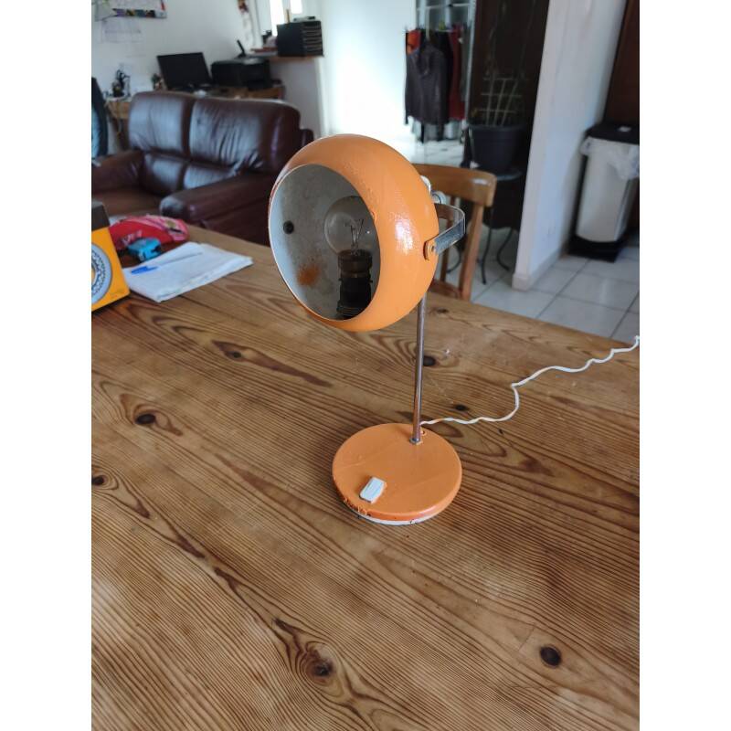 Vintage orange metal lamp