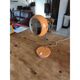 Vintage orange metal lamp