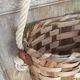 Basket or bag to put or hang leather, rope, brass and rattan
