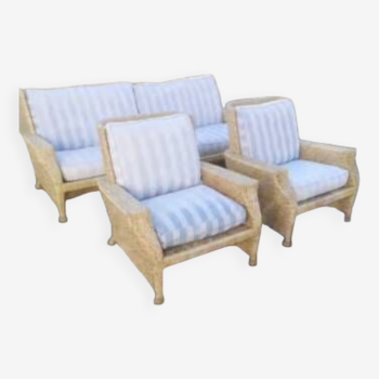 Vintage rattan lounge