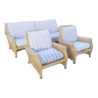 Vintage rattan lounge