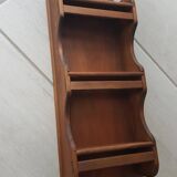 Handcrafted wooden spice rack 56 cm high
