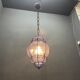 Wrought Iron Blue Murano Glass Light Pendant 1980’s