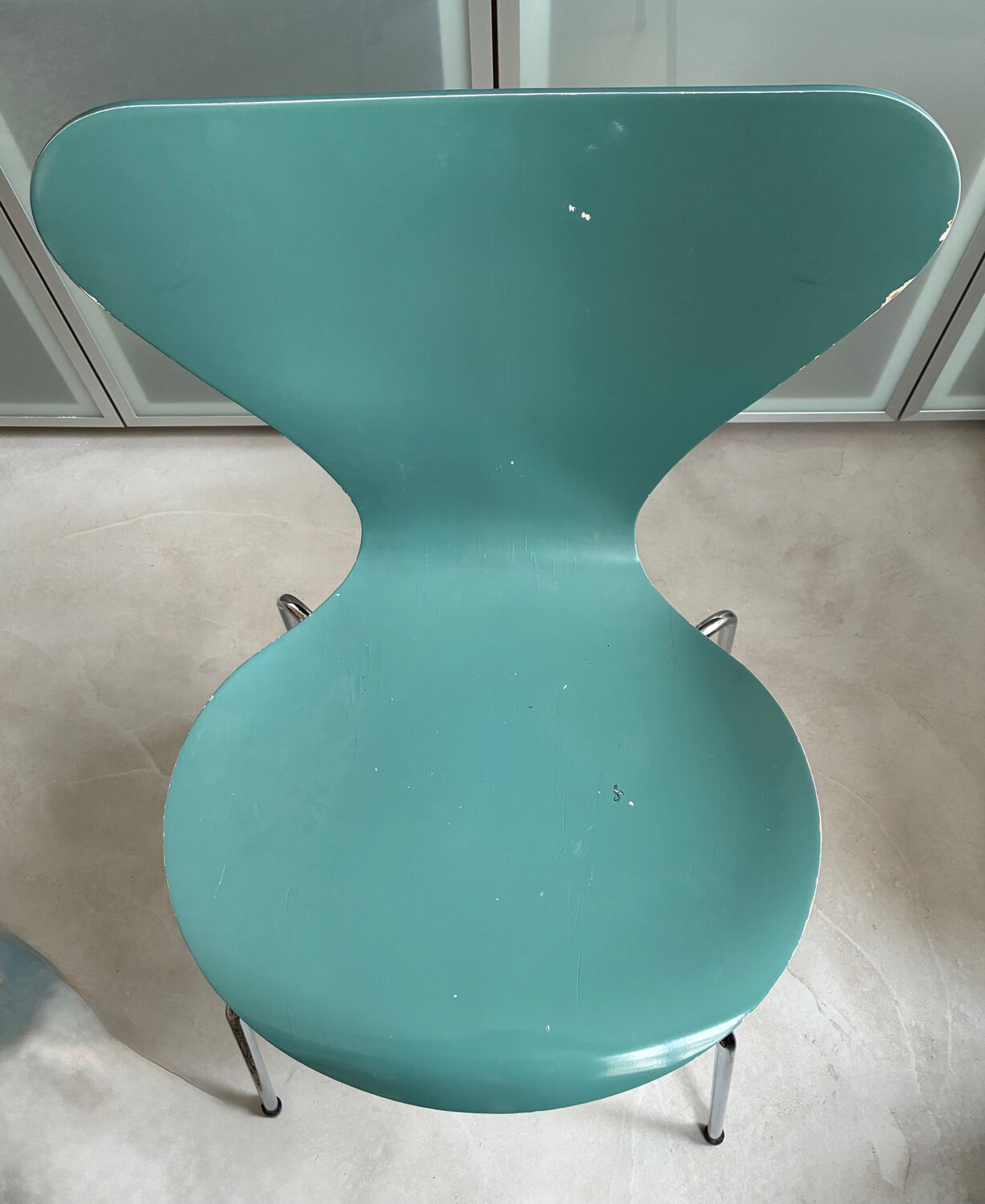 Blue Fritz Hansen chair