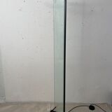 Glass and metal floor lamp 1980, Autograph
