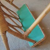 Rattan side table, magazine rack