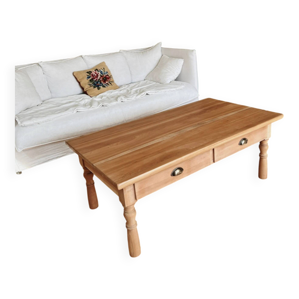 Table basse en merisier massif