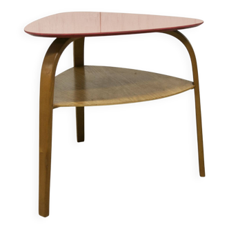 "Bowwood" tripod coffee table designed by Hugues Steiner and manufactured by Baumann in the 1960s