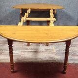 Large six-legged table in Louis Philippe style made of poplar from the 20th century.