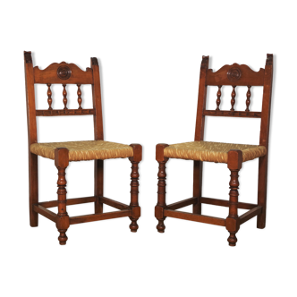 Chaises en bois, ensemble de 2