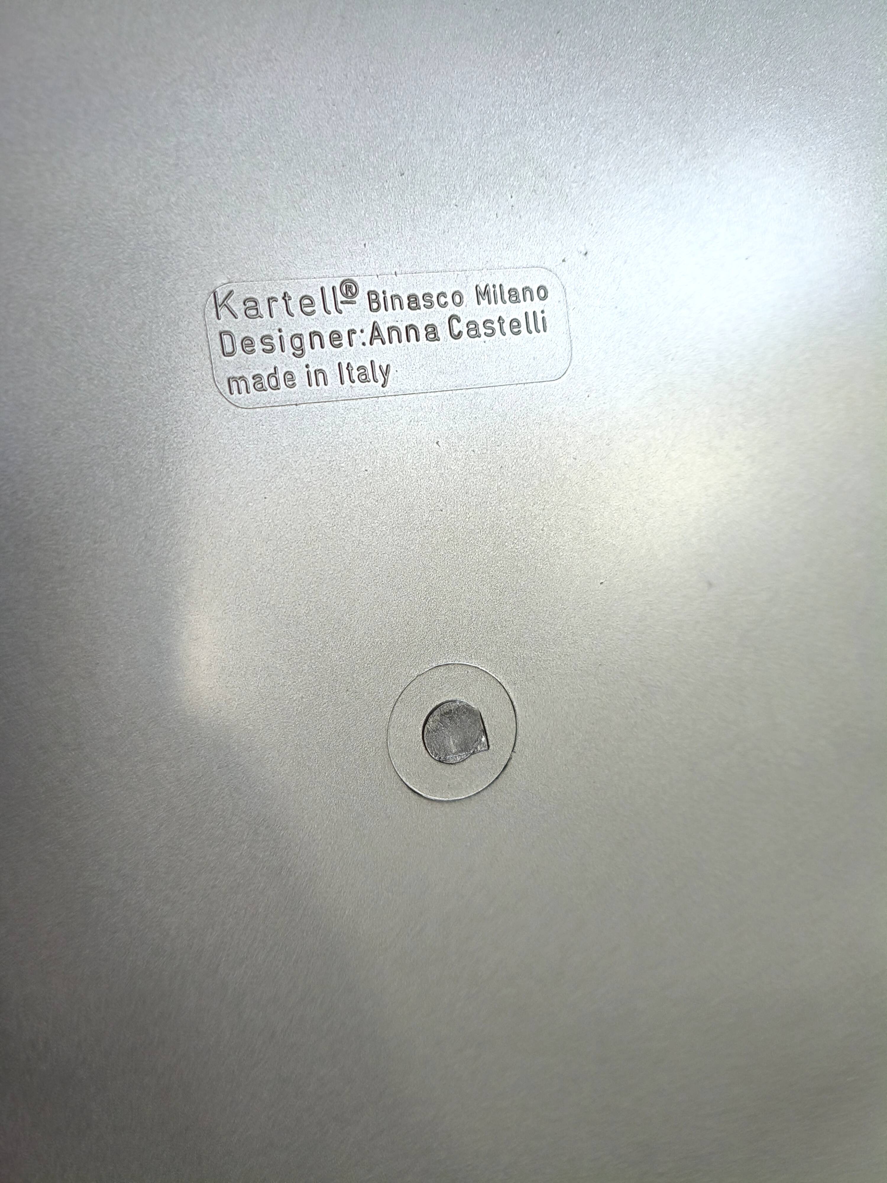 Modular components Kartell silver, A. Castelli