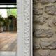 Antique white mirror 218.5cm/123.5cm Napoleon III period fireplace mirror