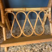 Pair of rattan bedside tables