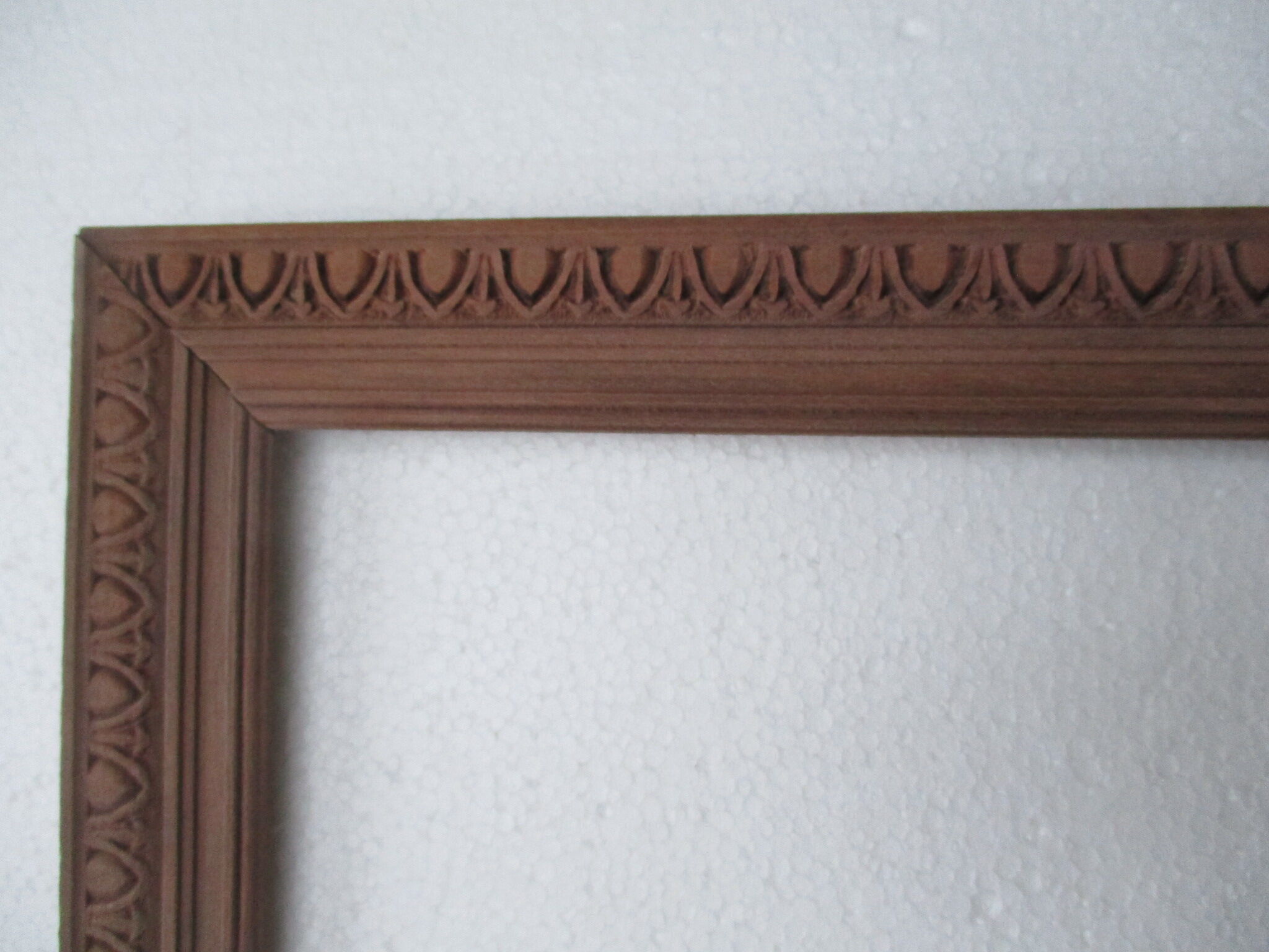 Pair of old wooden frames, oves decoration