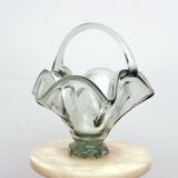 Basket-shaped glass basket