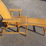 Chaise longue en osier