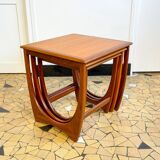 Teak trundle coffee table