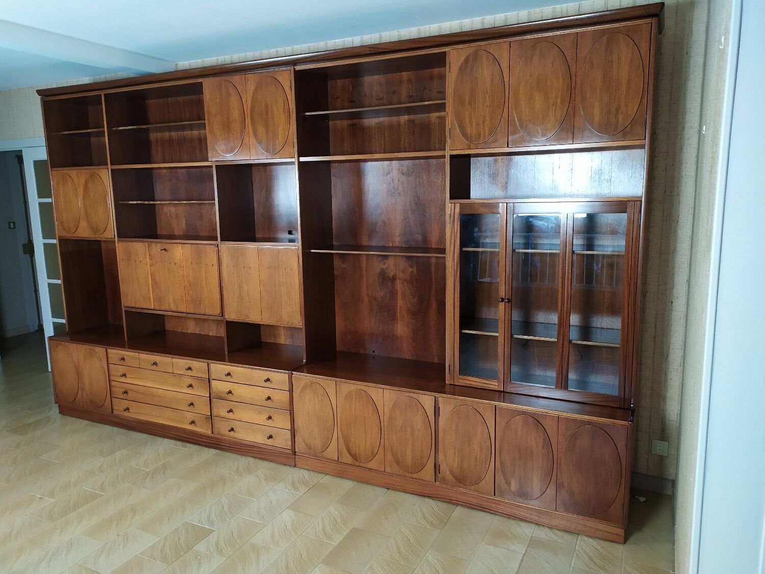 Vintage bookcase jacques hauville