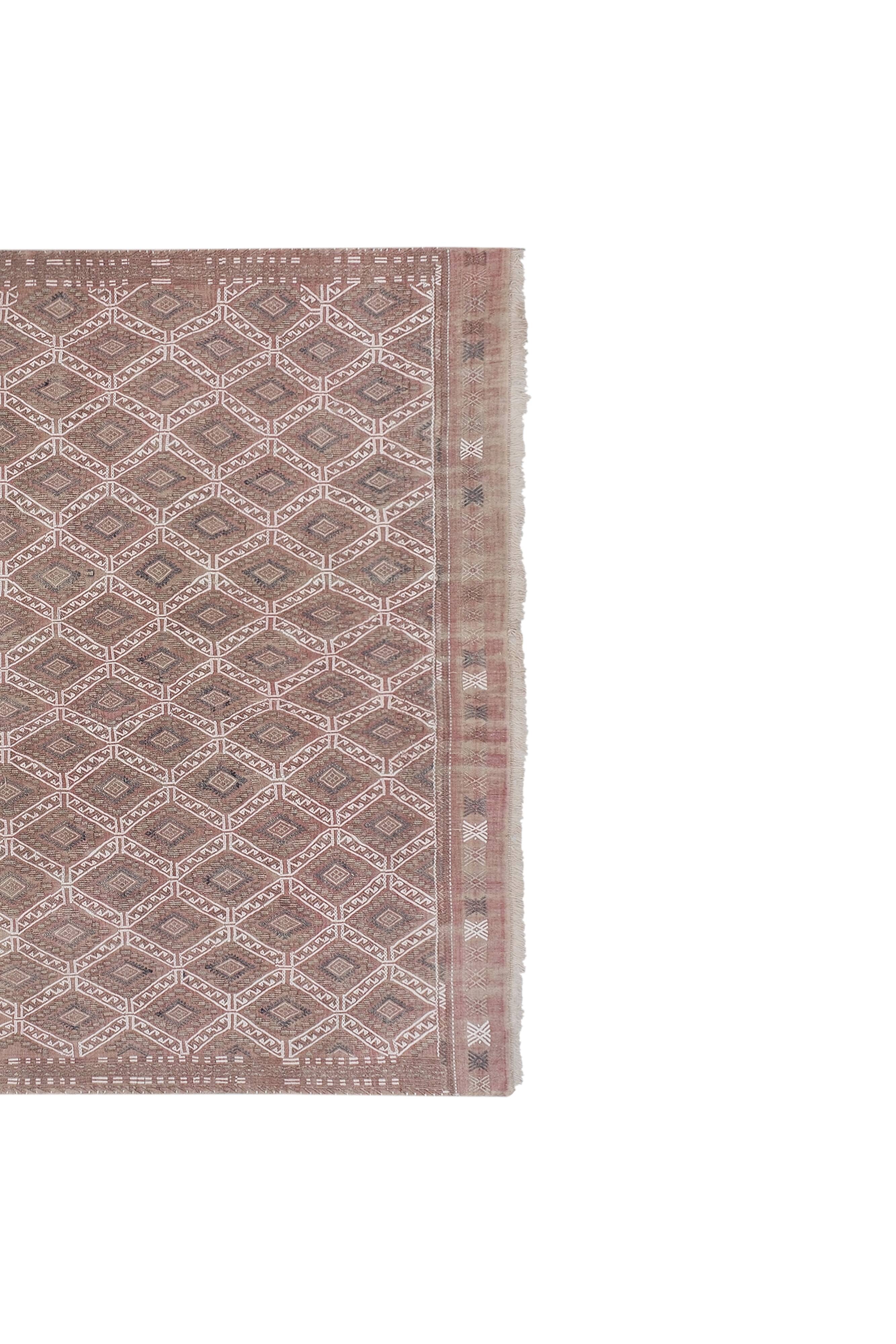 Vintage Turkish Oushak Handwoven Rug 167x238 cm