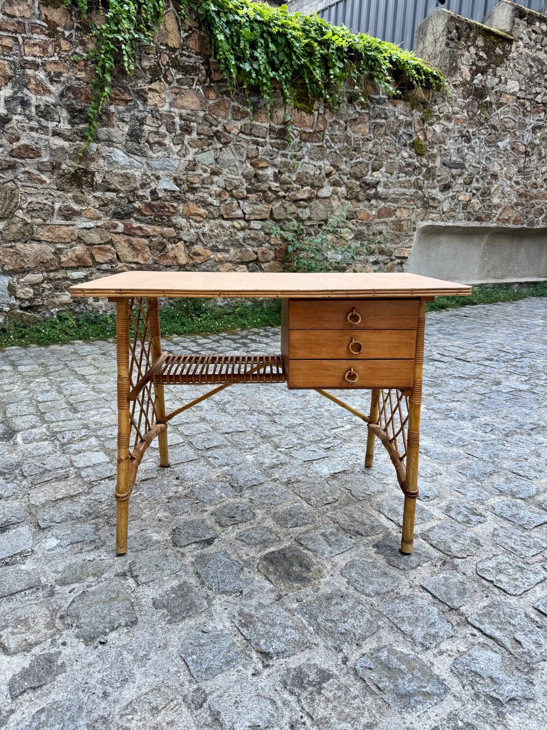 Rattan desk