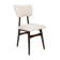 20th-century walnut and light cream boucle butterfly chair, Europe, 1960.