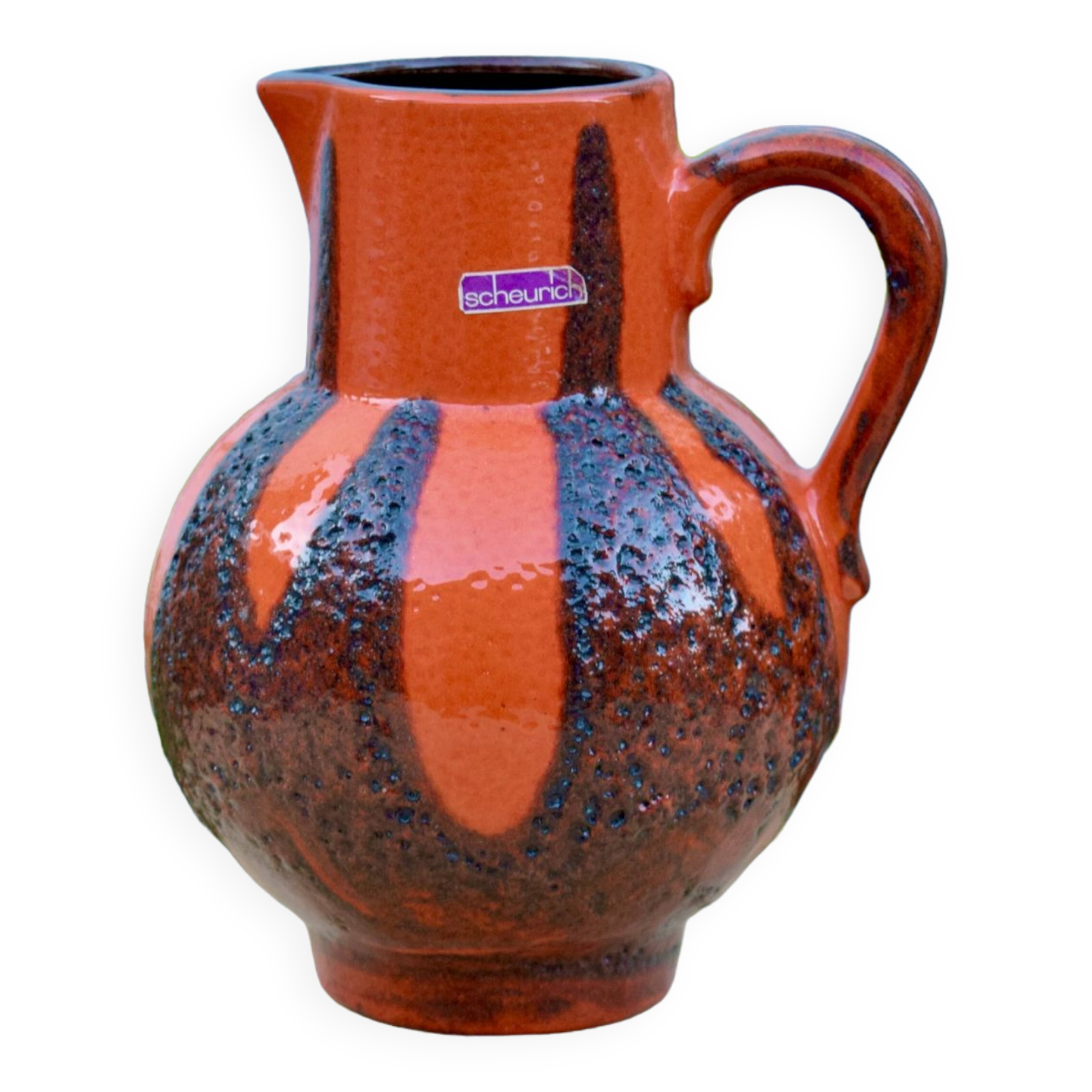 Vase ou pichet vintage Scheurich Keramik - Fat Lava - Made in West-Germany