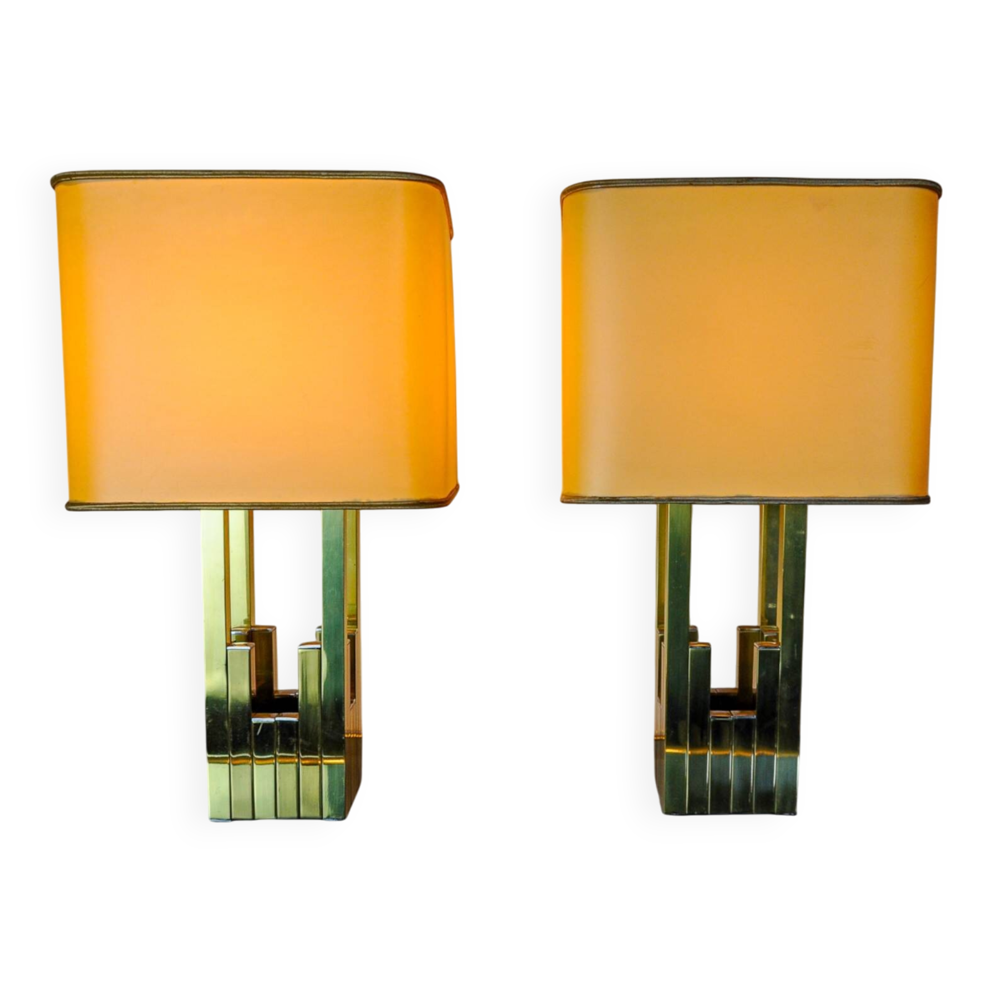 Pair of Regency lamps by Bd Lumica, Italy, 1970