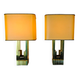 Pair of Regency lamps by Bd Lumica, Italy, 1970