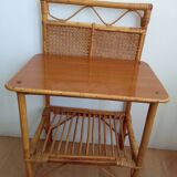 Vintage bamboo bedside pair