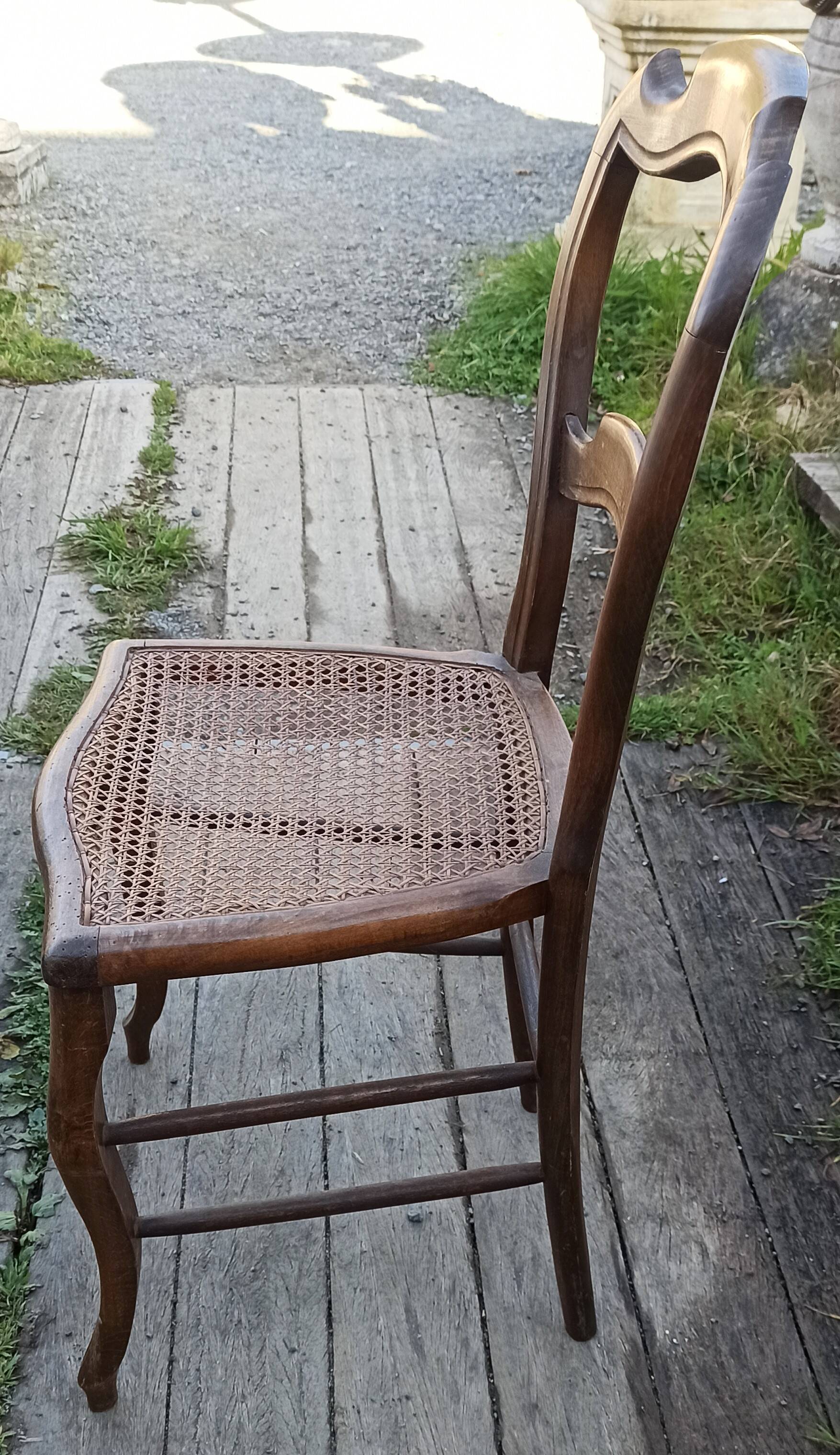 Antique Louis Philippe caned chair