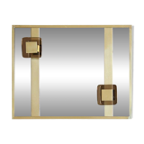 Regency Style Brass and Glass Coat Rack, Italy 1970s