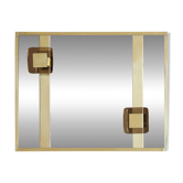 Regency Style Brass and Glass Coat Rack, Italy 1970s