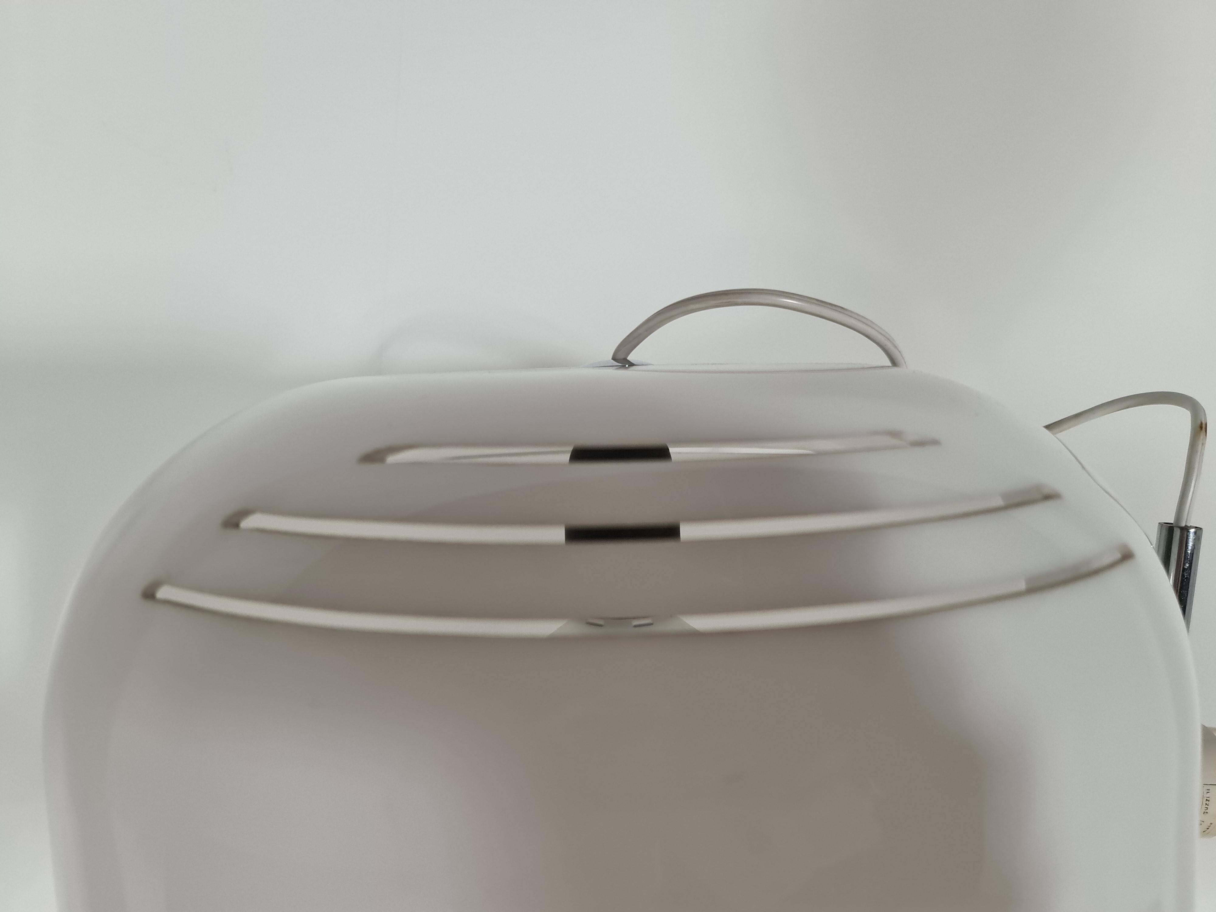 Harvey Guzzini, adjustable desk lamp in white stainless steel, 1960s