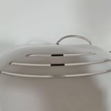 Harvey Guzzini, adjustable desk lamp in white stainless steel, 1960s