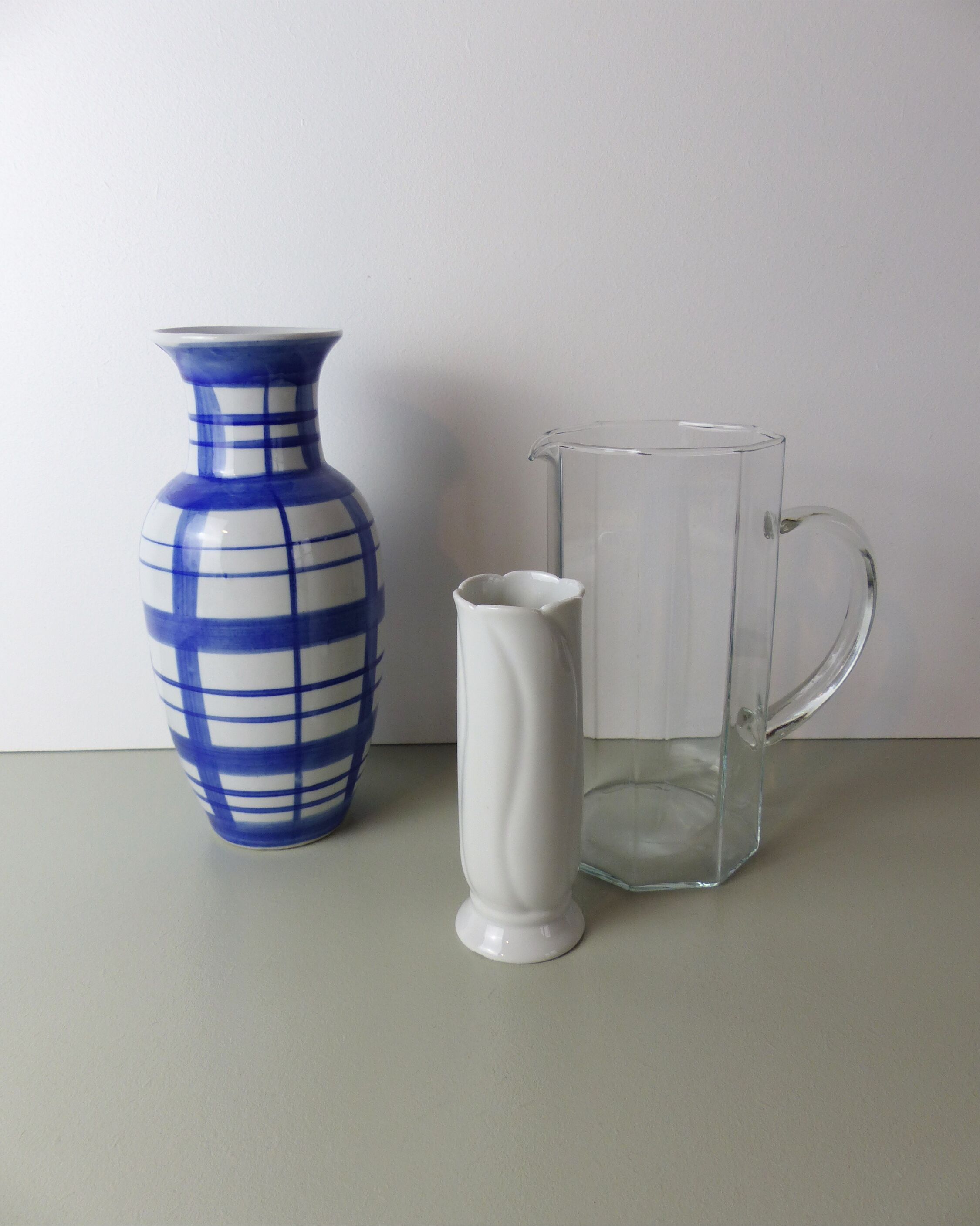 White porcelain tube vase