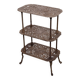 Antique Ornate Cast Iron French Brass 3 tier side table.