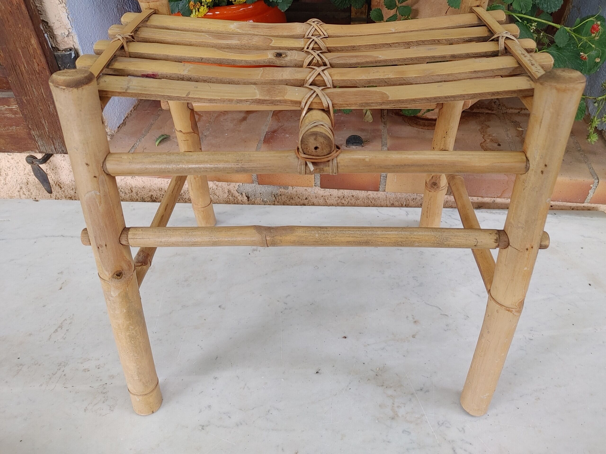 Vintage bamboo bench from the 60/70