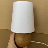 Old blond wood table lamp