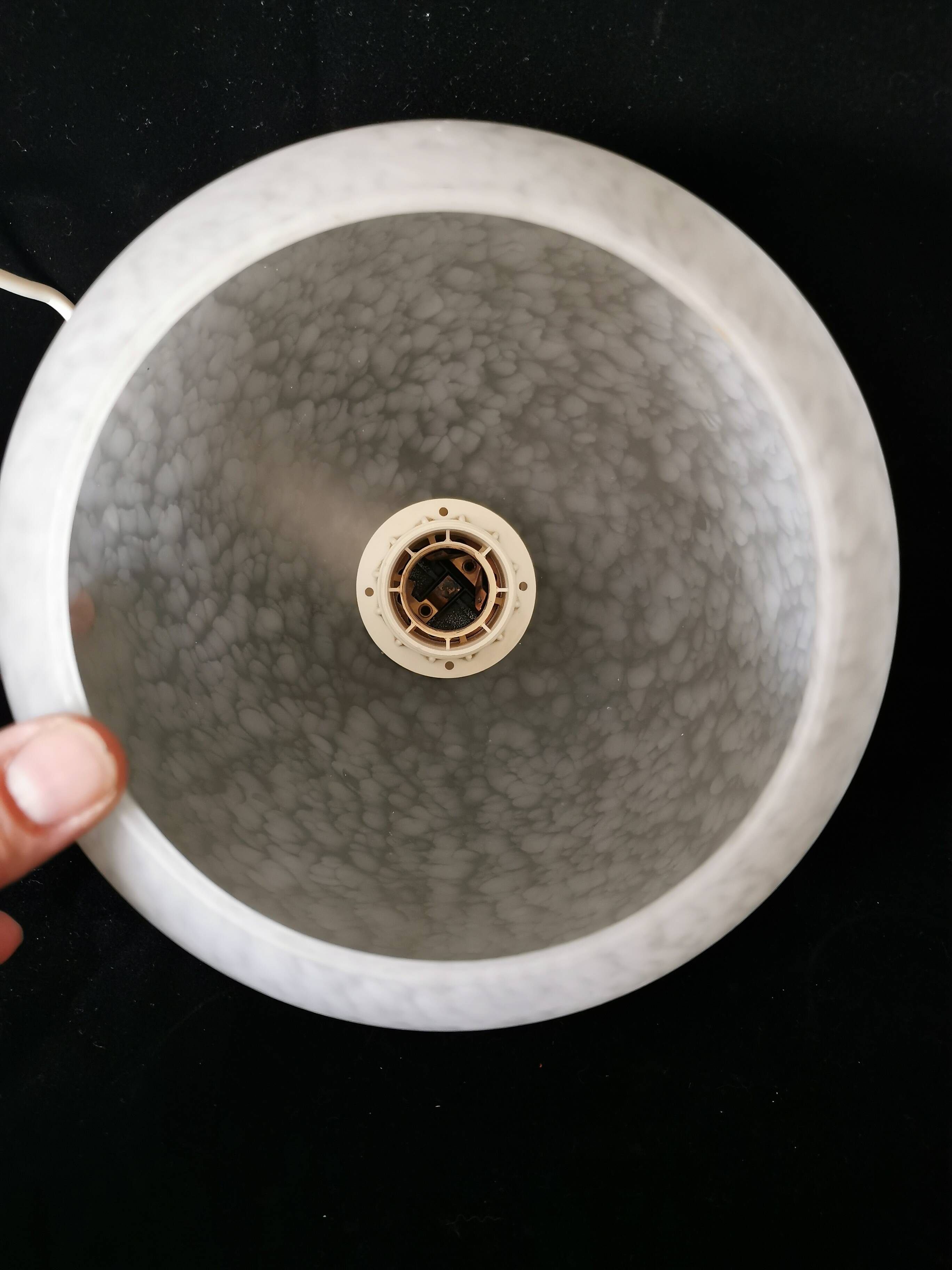 pendant lamp, lampshade, ball, art deco, opaque glass, Clichy glass